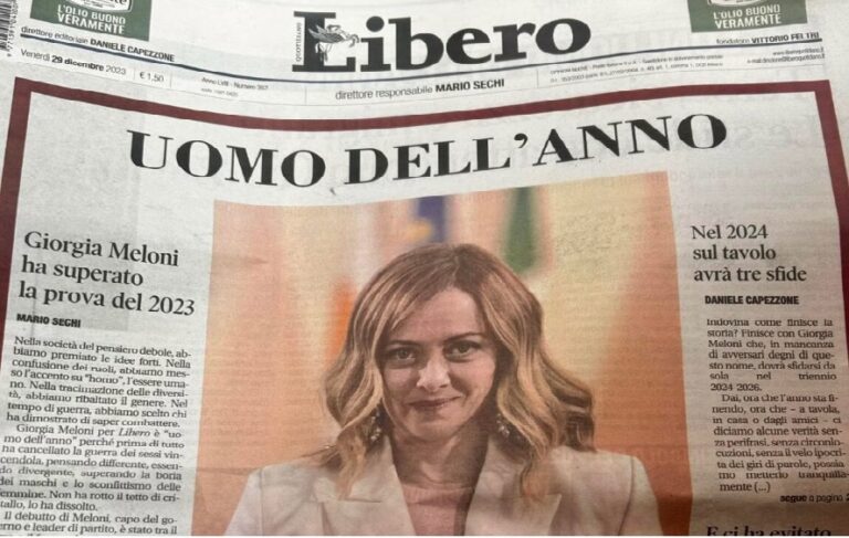 Provokon gazeta italiane: Giorgia Meloni, burri i vitit