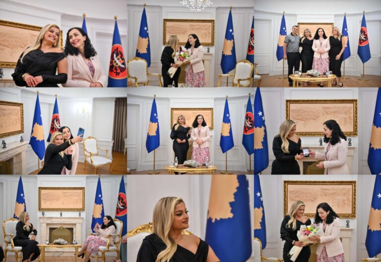 Presidentja Osmani pret Bebe Rexhën në Kosovë